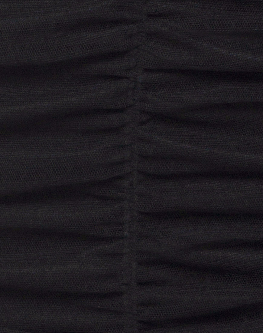 Azalea Dress in Sheer Knit Black