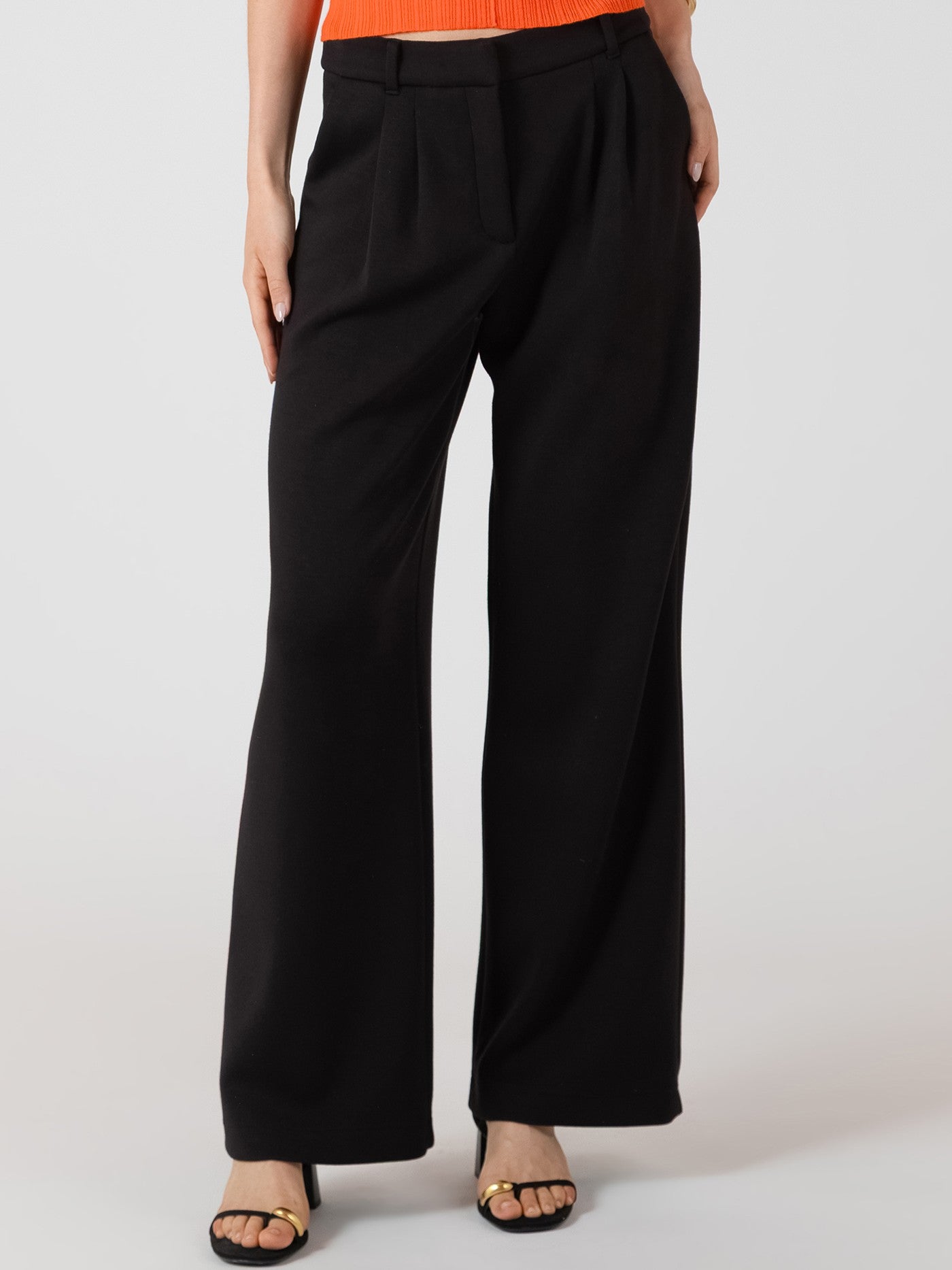 ROOM 34 Wide Leg Knit Trouser