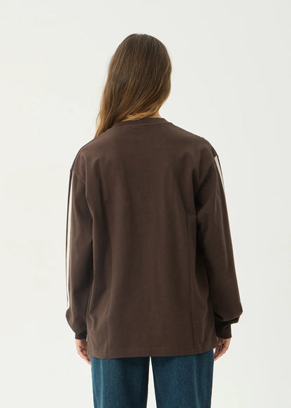 AFENDS Womens Community Garden - Long Sleeve Tee - Coffee