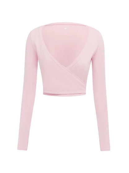 RUNAWAY THE LABEL Torie Ballet Wrap Top