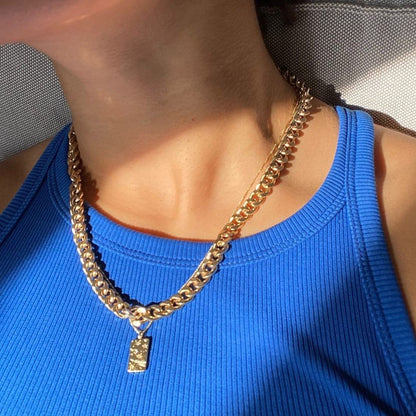 PILGRIM Fuchsia Curb Chain Necklace