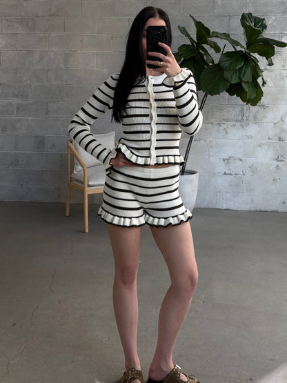 RUNAWAY THE LABEL Donna Long Sleeve Knit Top