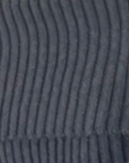Circe Knitted Bardot Jumper in Dark Charcoal