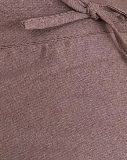 Blazy Tie Short in Linen Taupe