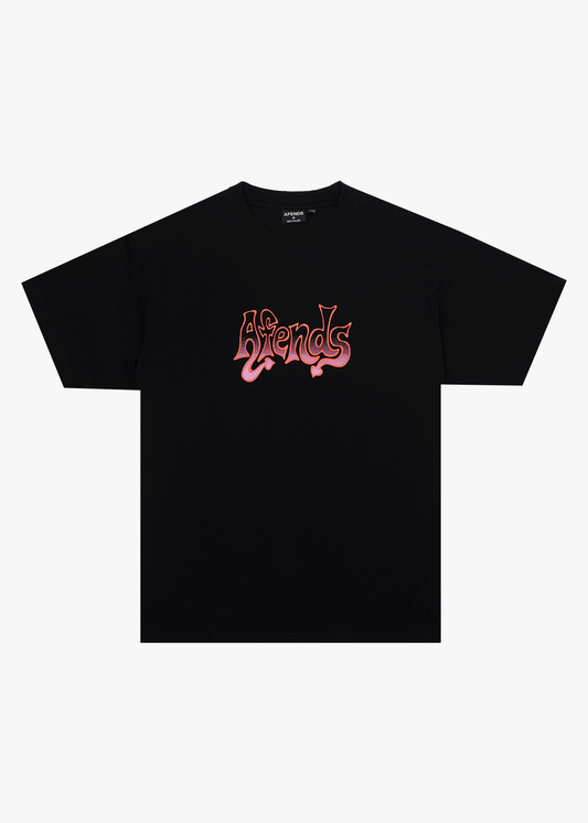 AFENDS Mens Splash - Boxy Tee - Black