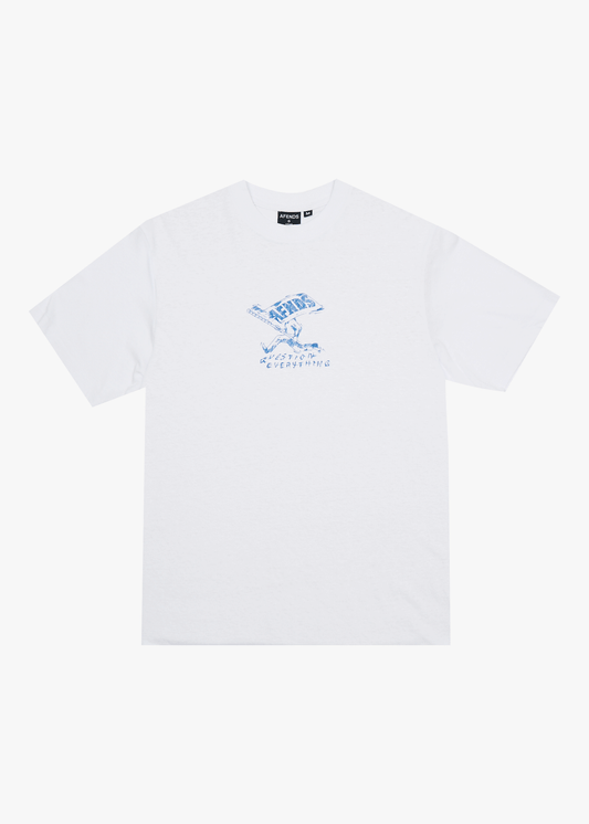 AFENDS Mens Flyin - Retro Tee - White