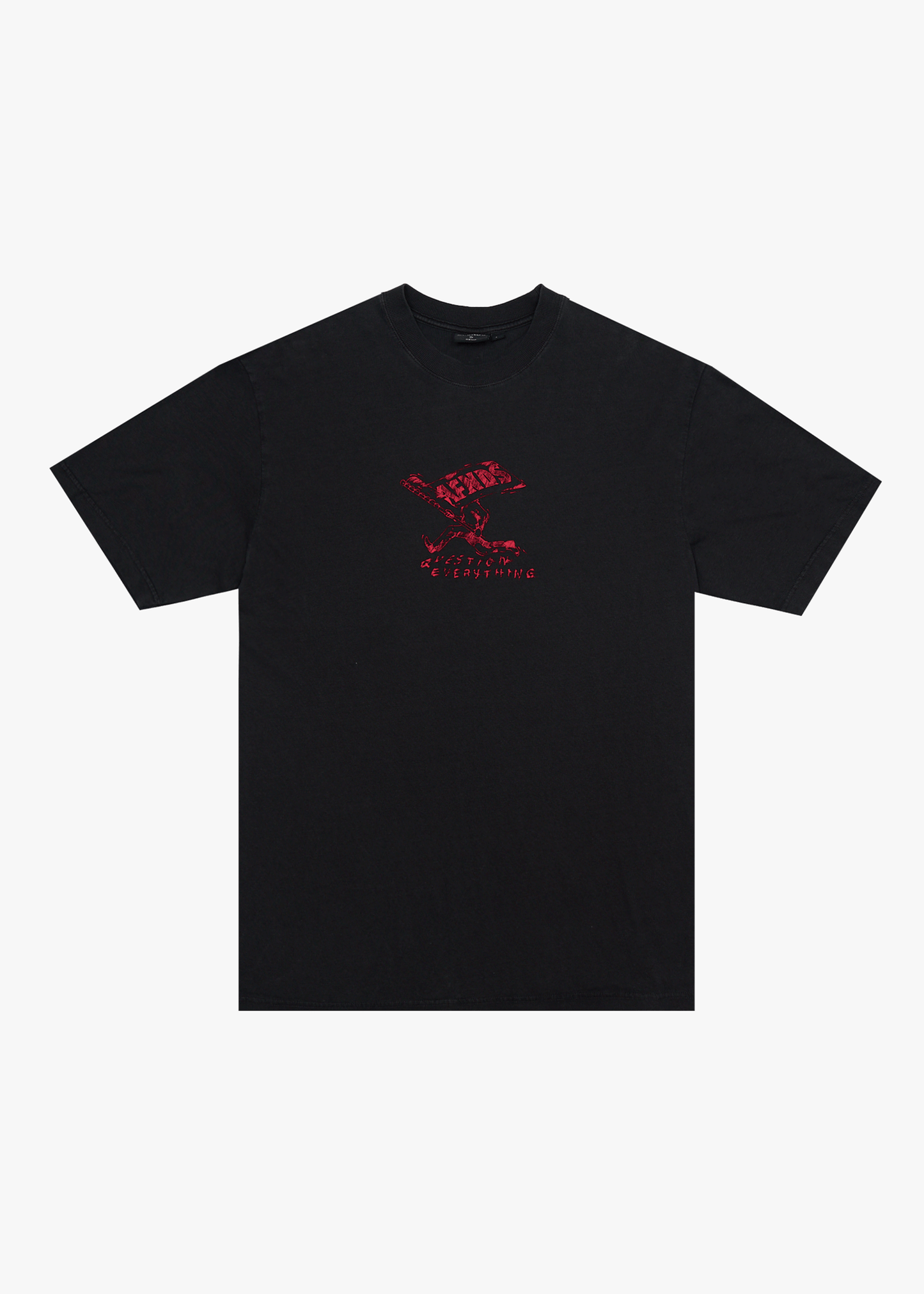 AFENDS Mens Flyin - Retro Tee - Stone Black