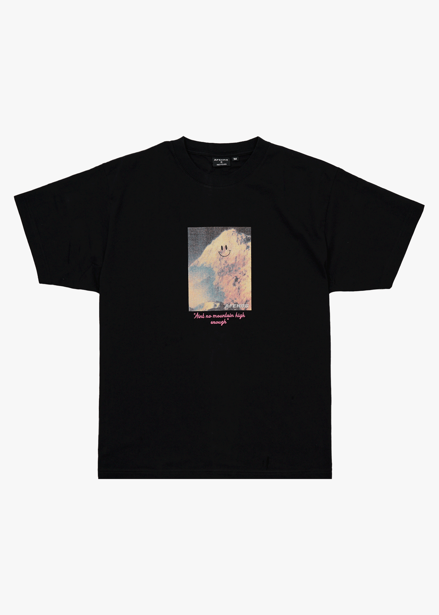 AFENDS Mens Too High - Heavyweight Boxy Tee - Black
