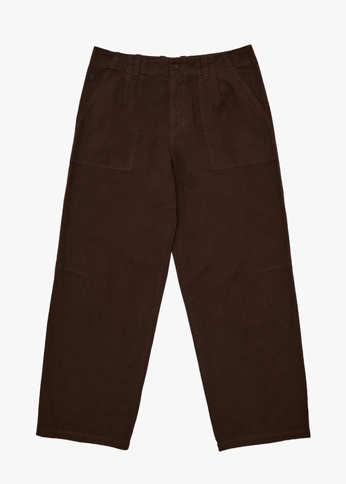 AFENDS Mens Glider - Pleated Pant - Coffee