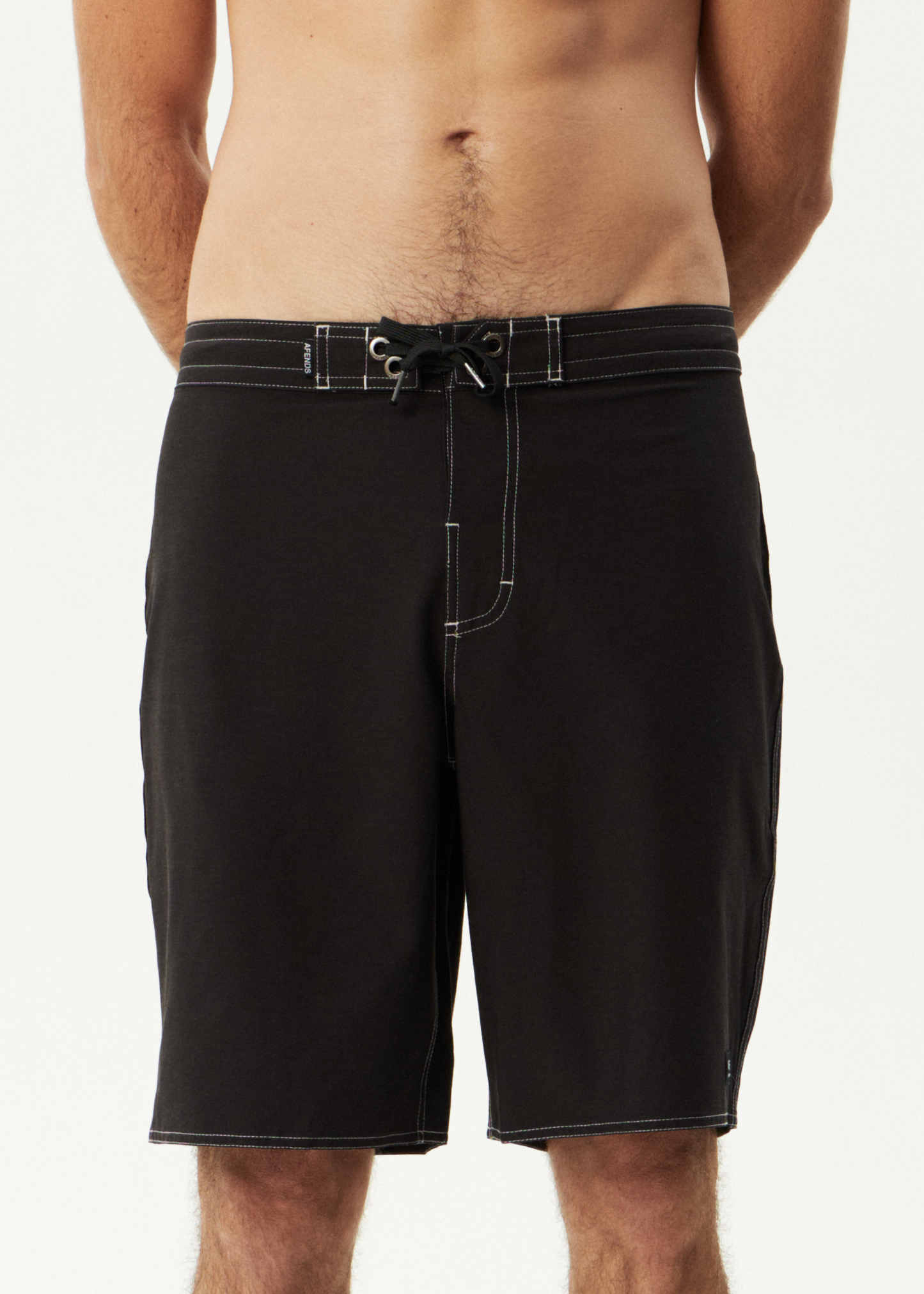 AFENDS Mens Surf Related V.2 - Fixed Waist Boardshort 20" - Black