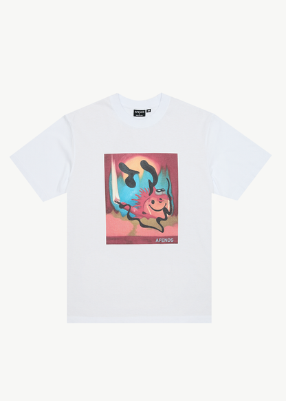 AFENDS Mens Apocalypso - Retro Tee - White