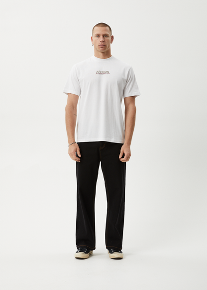 AFENDS Mens Wired - Retro Tee - White