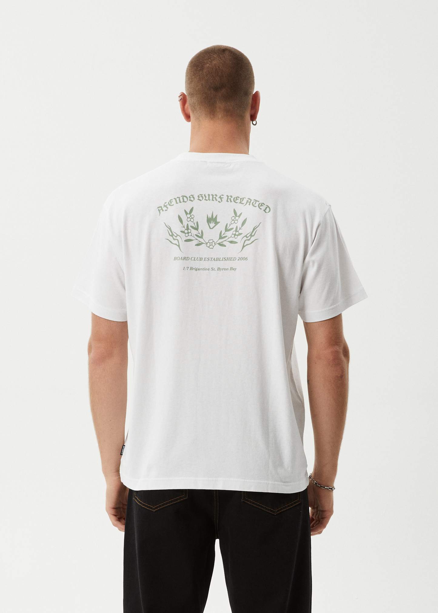 AFENDS Mens Surf Related - Boxy Tee - White
