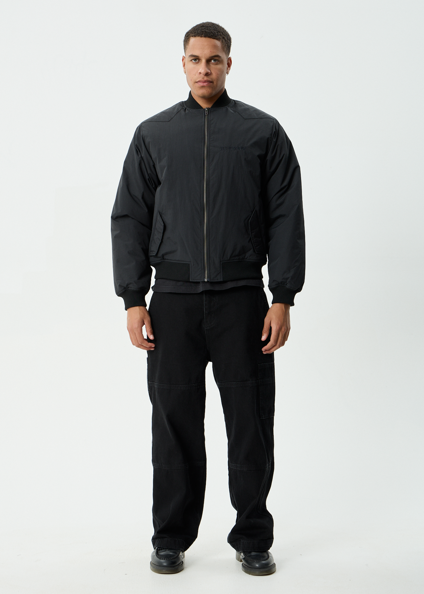 AFENDS Mens No More Bombs - Bomber Jacket - Black