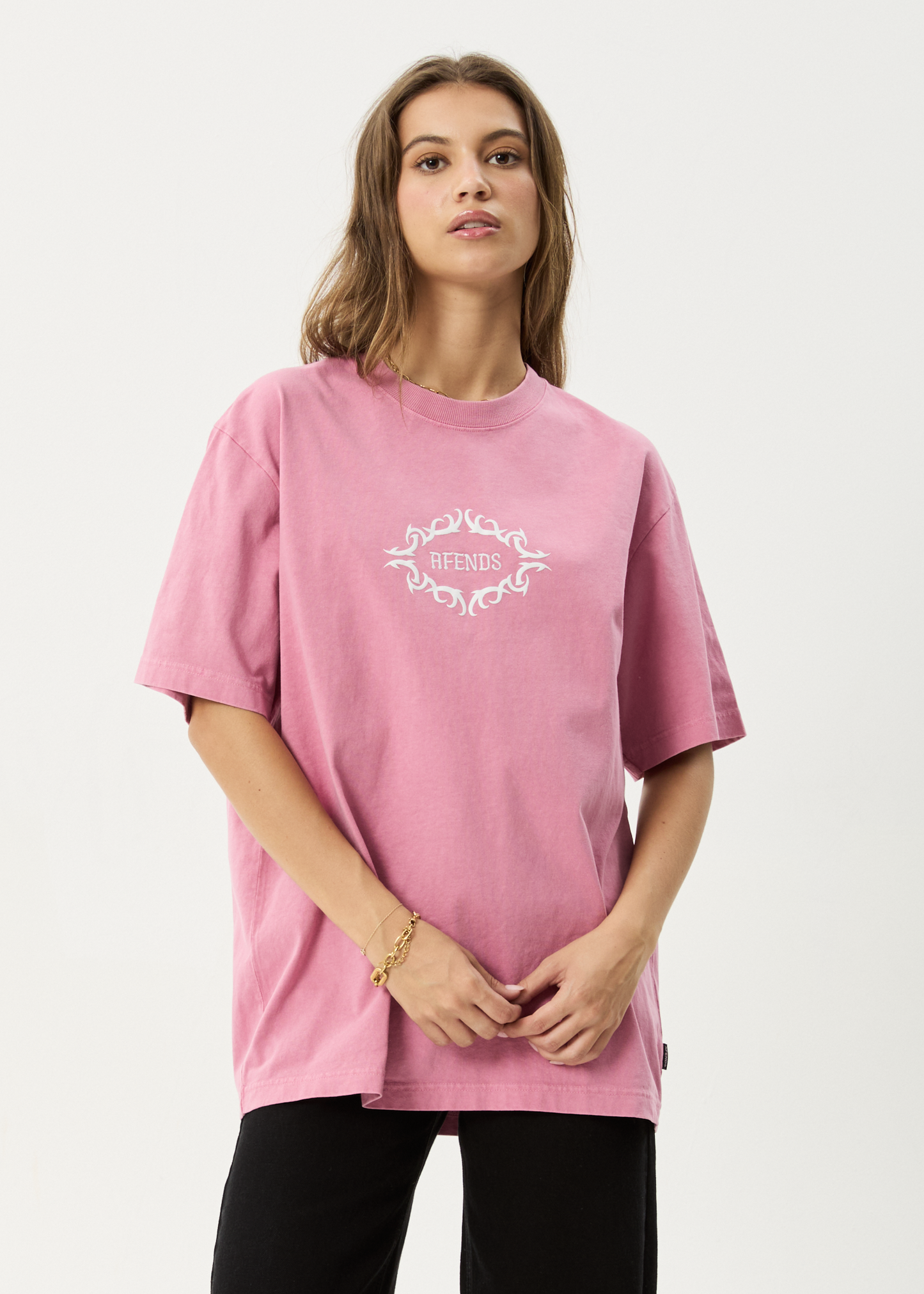 AFENDS Mens My Tribe - Heavyweight Retro Tee - Washed Marrakesh