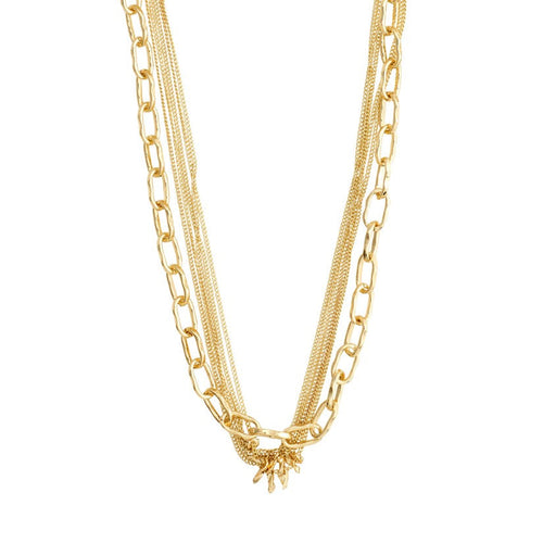 PILGRIM Pause Cable & Curb Chains Necklace