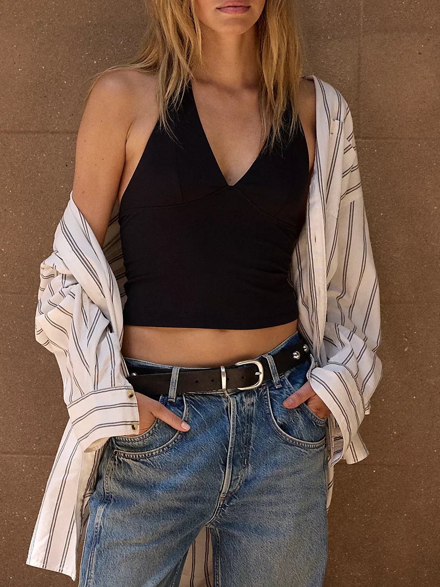 FREE PEOPLE Still Here Halter Cami