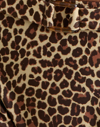 Avi Swim Short in Rar Leopard with Belt