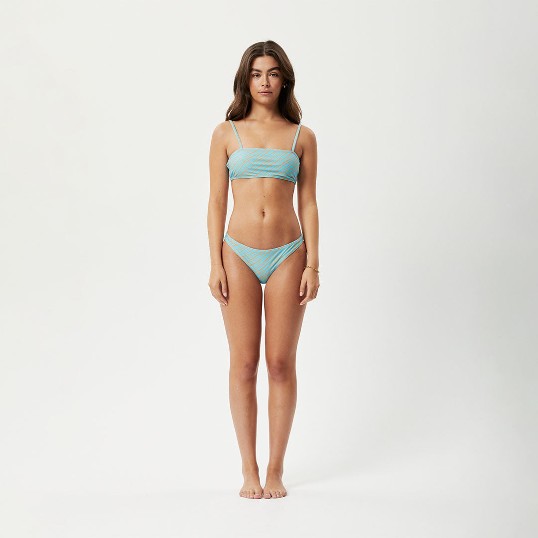 AFENDS Womens Adi - Bikini Bottoms - Blue Stripe