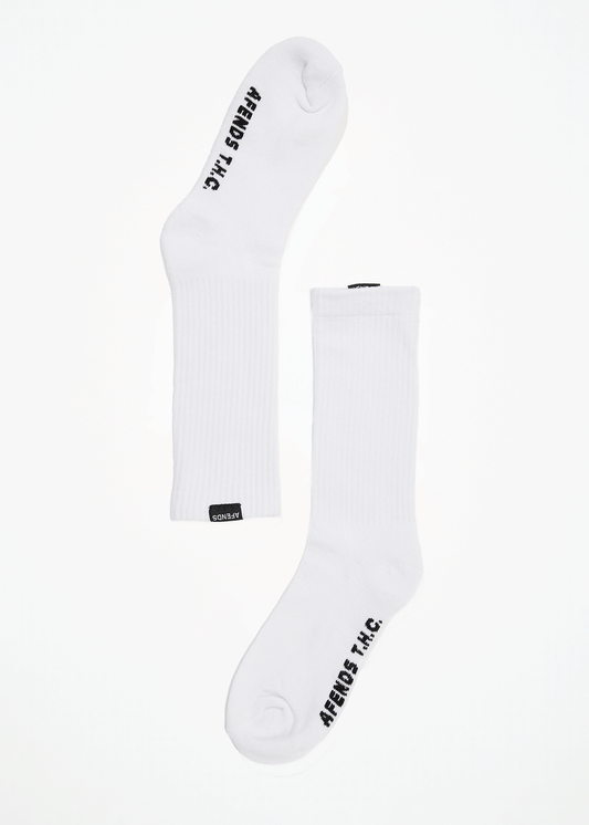 AFENDS Mens Everyday - Socks One Pack - White