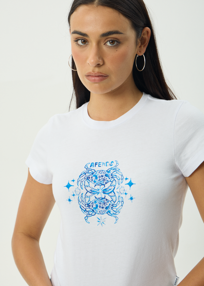 AFENDS Womens Tropic Of Cancer - Baby Tee - White