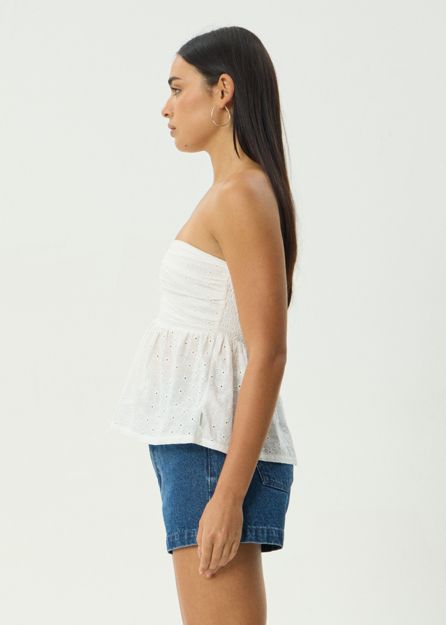 AFENDS Womens Kindred - Strapless Top - White
