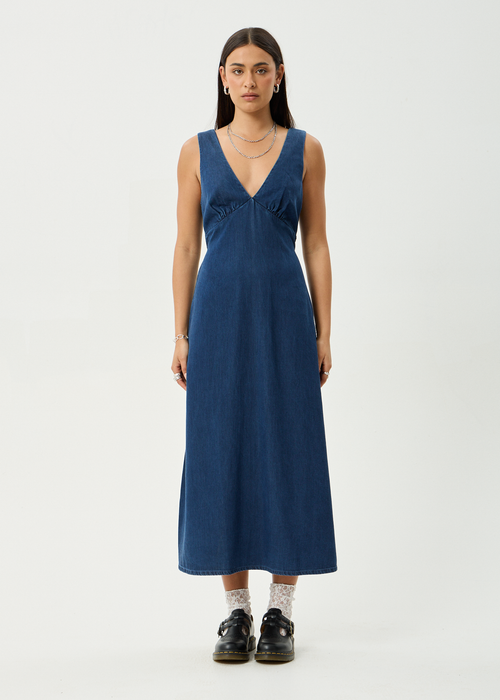 AFENDS Womens Palmer - Maxi Dress - Ink