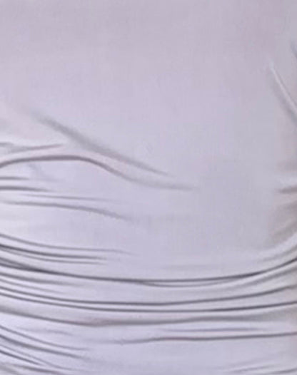 Carrie Ruched Top in Slinky Grey