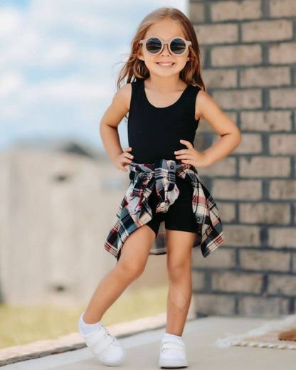 Gigi Bikeshort Romper - Black