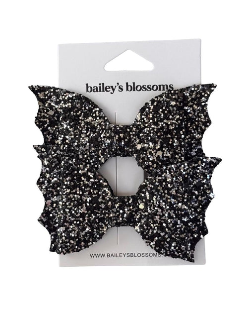 Glitter Bat Piggie Clips
