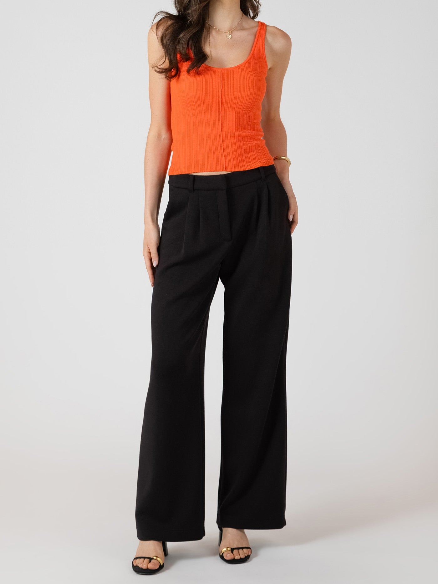 ROOM 34 Wide Leg Knit Trouser